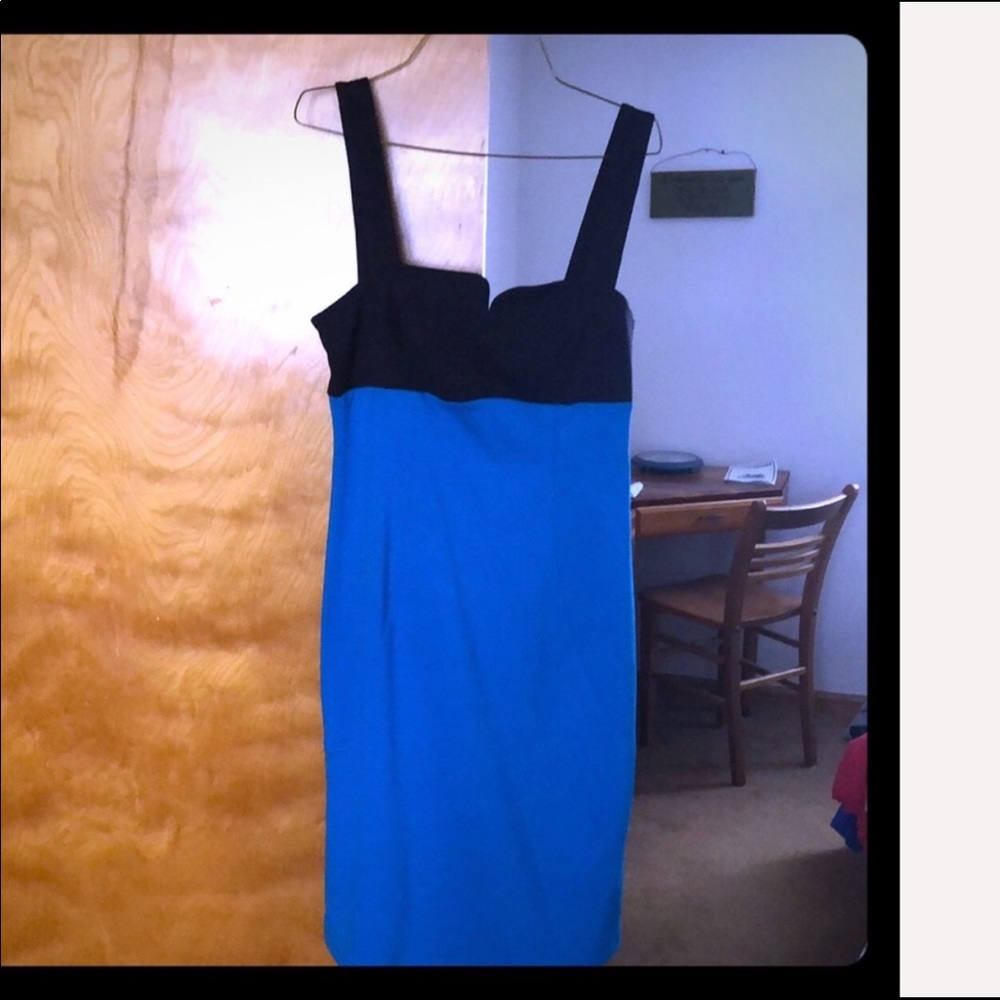 Black and blue mini dress!